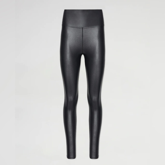 CARBON38 High Rise 7/8 Length Legging in Black Takara Shine - Picture 9 of 16